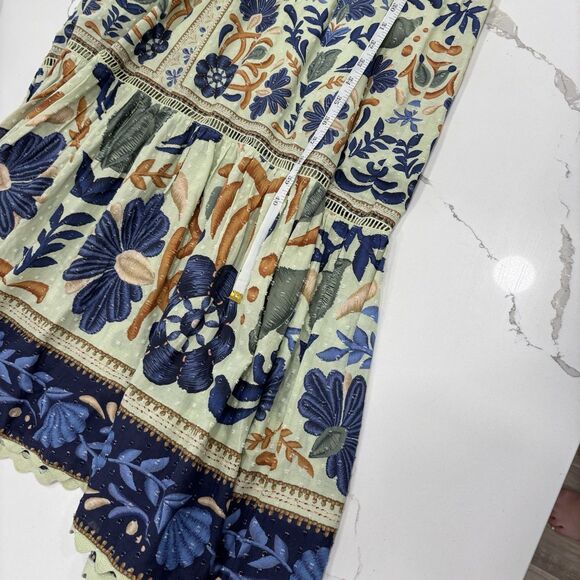 Farm Rio Dress Size Large Ocean Tapestry Midi Sleeveless Boho Anthropologie - Picture 7 of 12